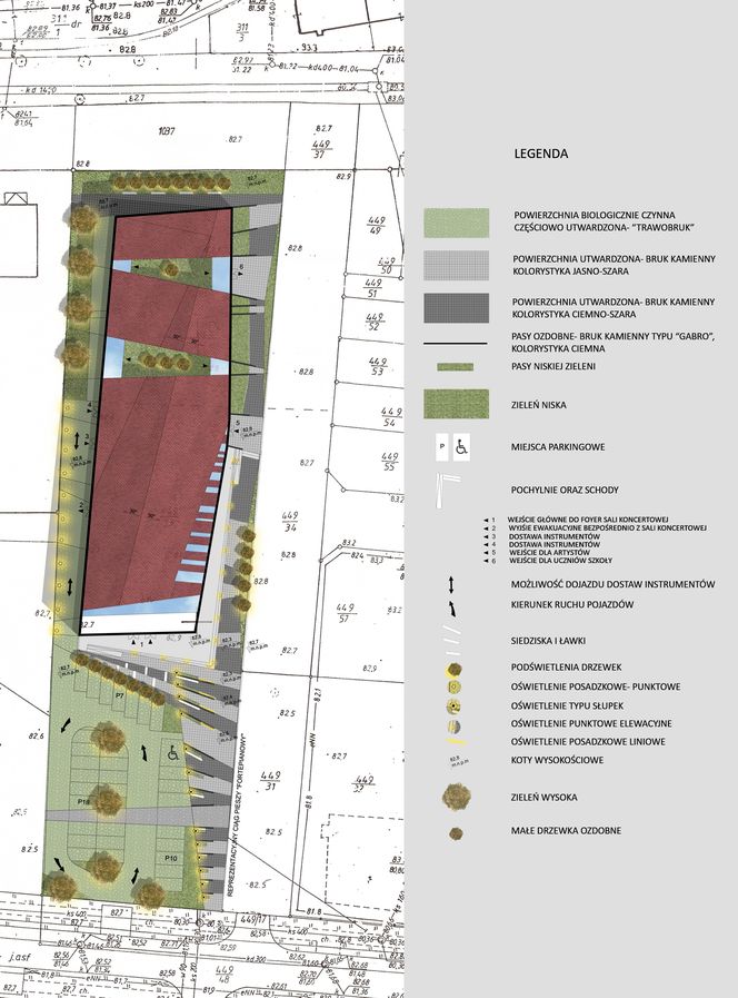 Projekt szkoły muzycznej w Koninie, pracownia Limba