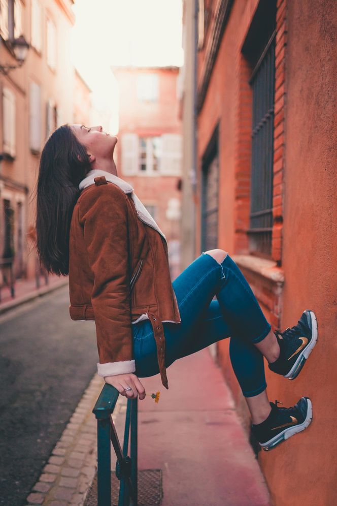 Brązowa kurtka z zamszu