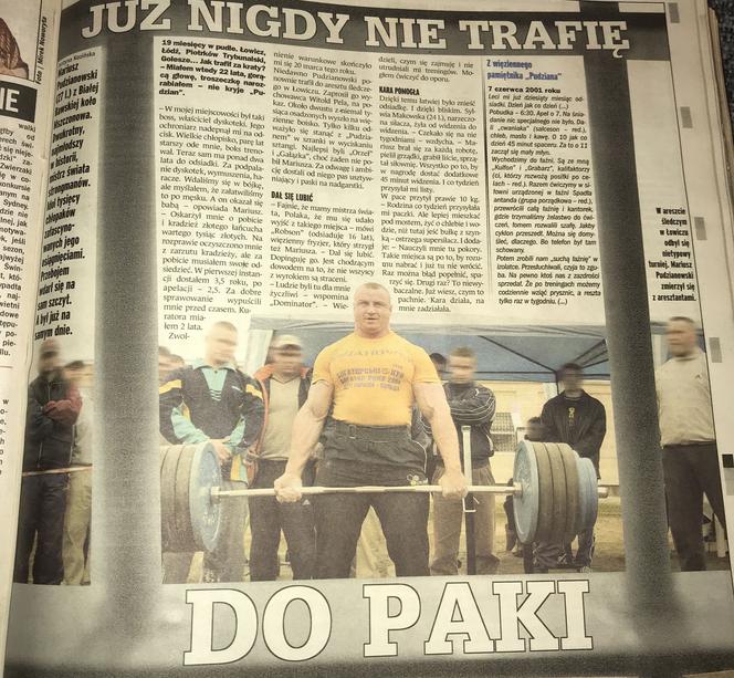 Artykuł o Mariuszu Pudzianowskim w Super Expressie z 2004 roku