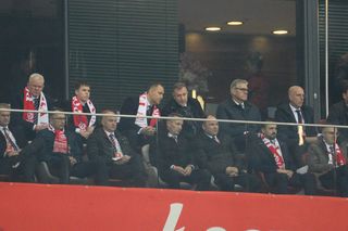 Karol Nawrocki na meczu Polska - Holandia