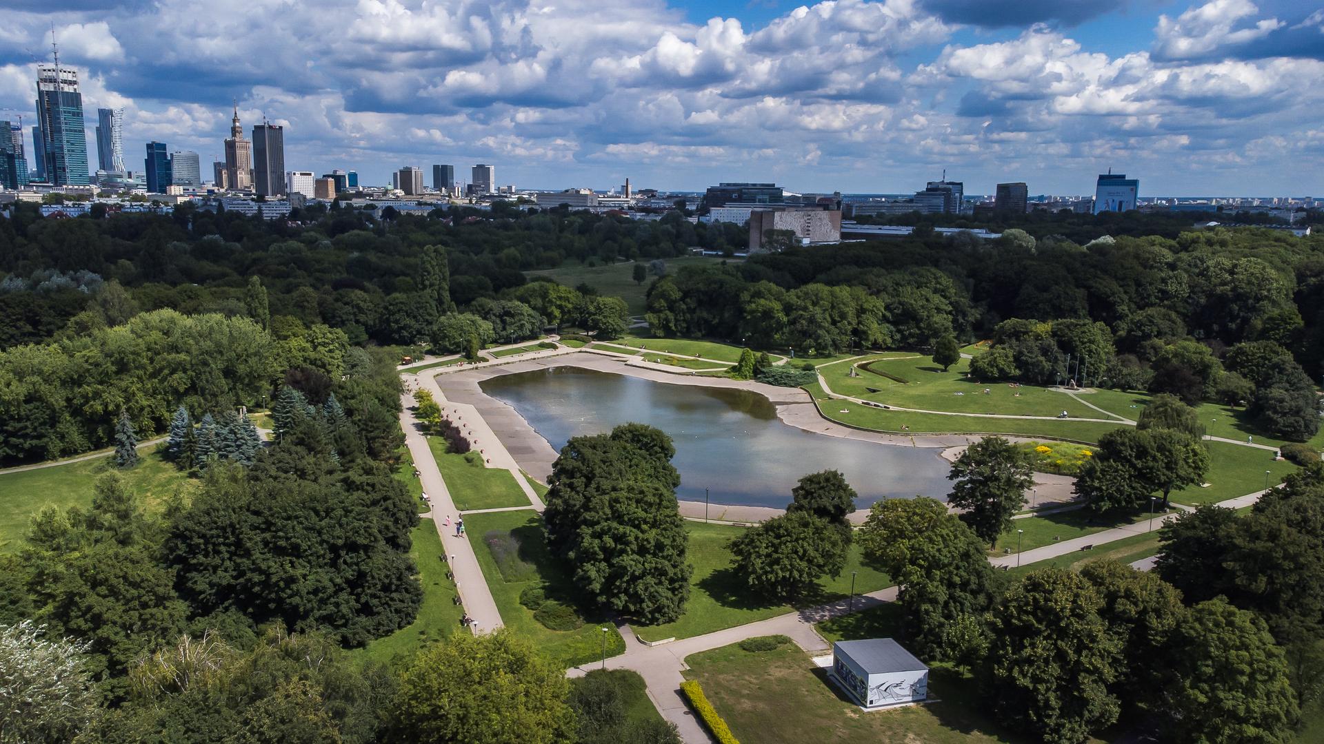 Modernizacja parku Pole Mokotowskie w Warszawie, proj. WXCA