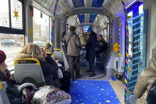 Świąteczny tramwaj w Warszawie