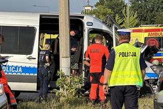 Betoniarka zderzyła się z radiowozem, 8 policjantów trafiło do szpitali