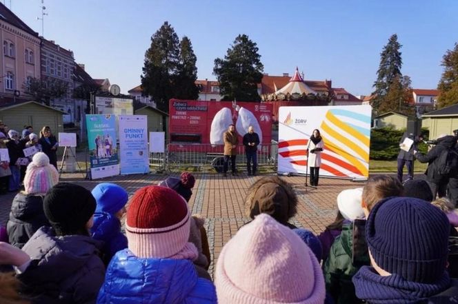 Dwumetrowe płuca w samym sercu Żor. Pokazują jak zanieczyszczenia osadzają się na powierzchni modelu