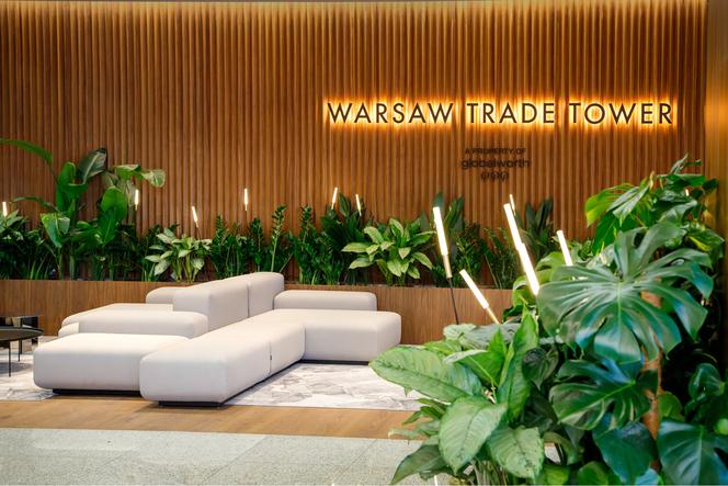 Nowa aranżacja lobby WTT Warsaw Trade Tower. Projekta lobby MIXD 