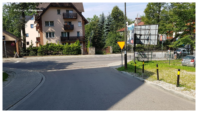 Wypadek rowerzysty w Zakopanem