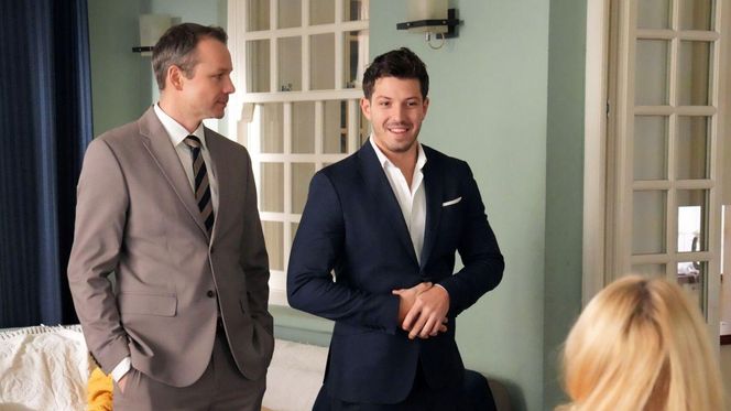 Barwy szczęścia odc. 3155. Bruno (Lesław Żurek), Karolina (Marta Dąbrowska), Justin (Jasper Sołtysiewicz)