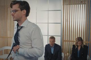 M jak miłość odc. 1775. Rotkiewicz (Aleksandar Milicević), Julia (Marta Chodorowska), Andrzej Budzyński (Krystian Wieczorek)