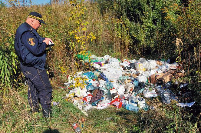 Góra śmieci w Lesie Kabackim