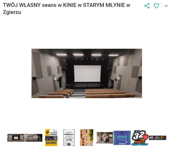 Prywatny seans w kinie w Starym Młynie w Zgierzu
