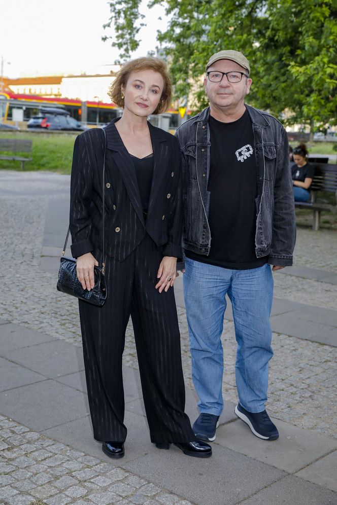 Gabriela Muskala Zbigniew Zamachowski jadą metrem