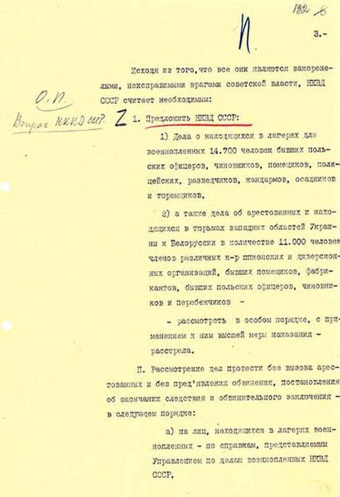 Rosjanie pokazali "ściśle tajne" dokumenty o Katyniu w internecie