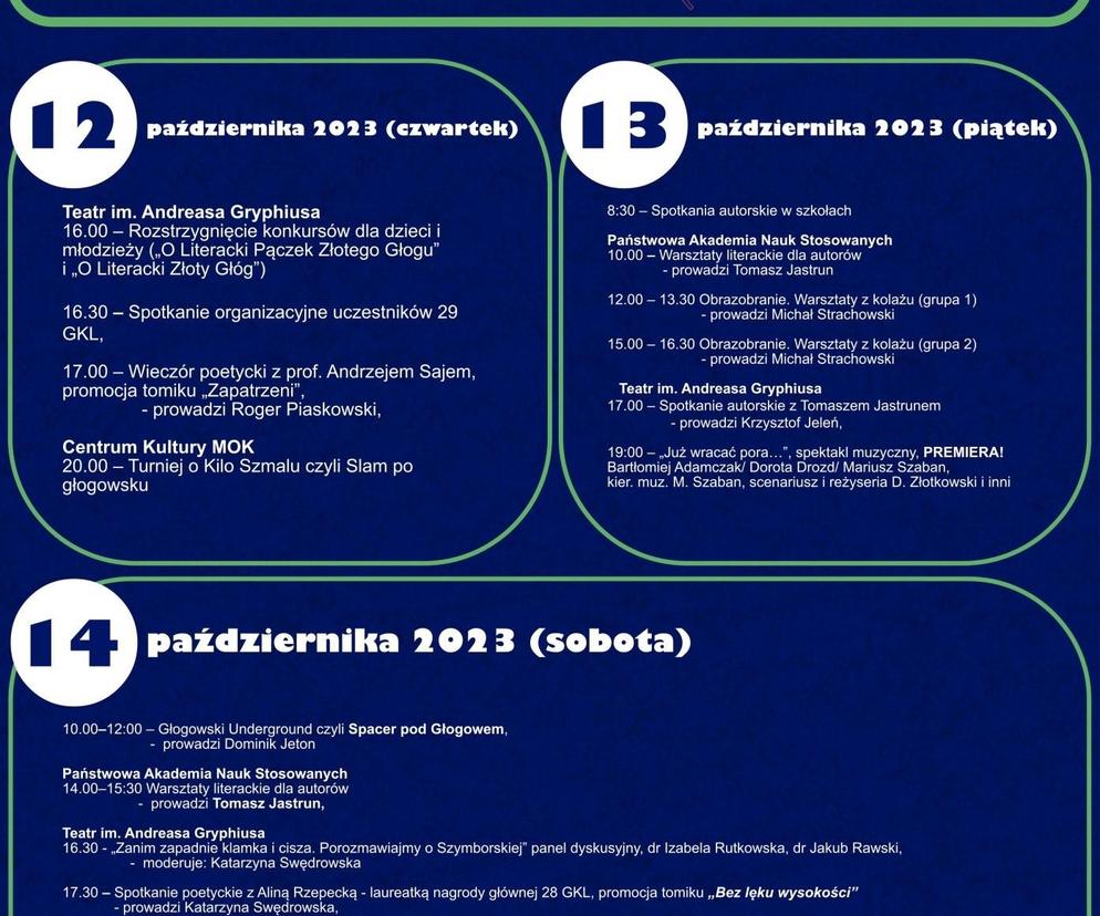 29 Głogowskie Konfrontacje Literackie