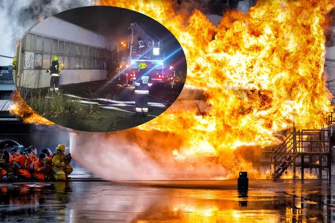 Wielkopolskie/ 12 zastępów straży gasiło pożar hali magazynowej w Obornikach