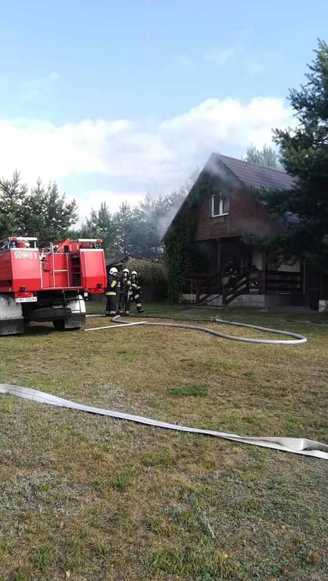 Pożar domków letniskowych