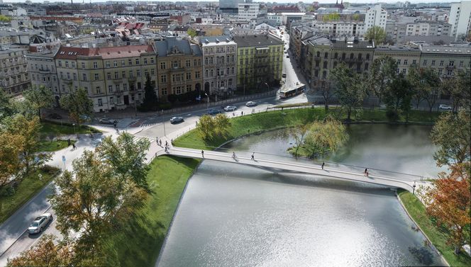 Wizualizacje Kładki Łąbędziej we Wrocławiu