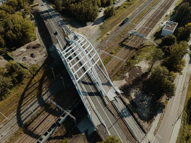 Nowy wiadukt w Sosnowcu  ma przęsła o konstrukcji łukowej