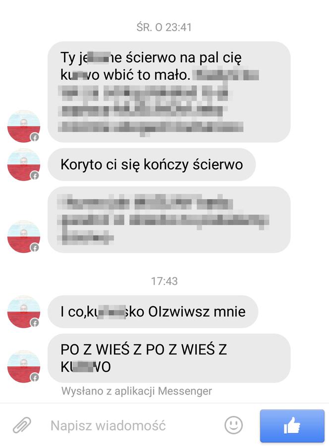 Wyzywał posłankę PO, ma zapłacić 10 000 zł