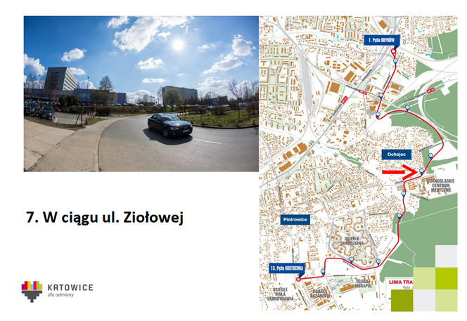 Tramwaj do Kostuchny z centrum Katowic