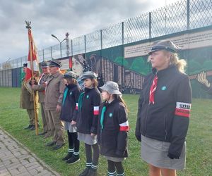 Mural poświęcony Dzieciom Zamojszczyzny i żołnierzom AK i BCh