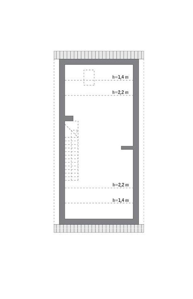 Projekt domu M225d Światła miasta - wariant IV z katalogu Muratora - wizualizacje, plany, rysunek, aranżacje