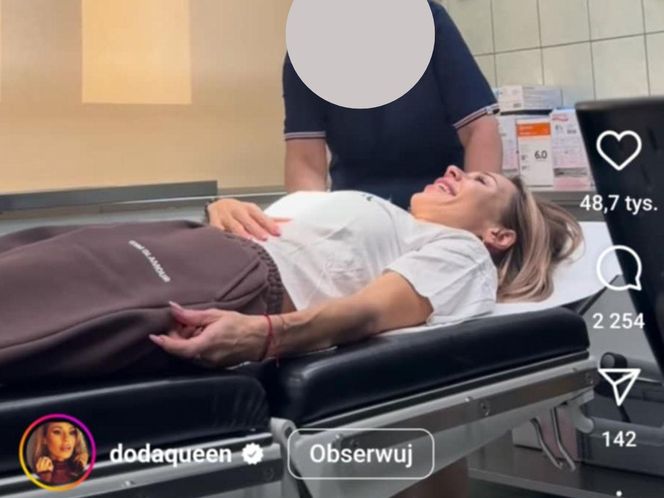 Doda na łóżku w szpitalu