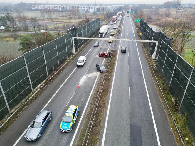 Wypadek na S1 w Mysłowicach