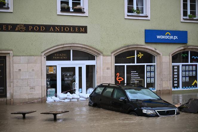 Kłodzko. Zalane centrum miasta