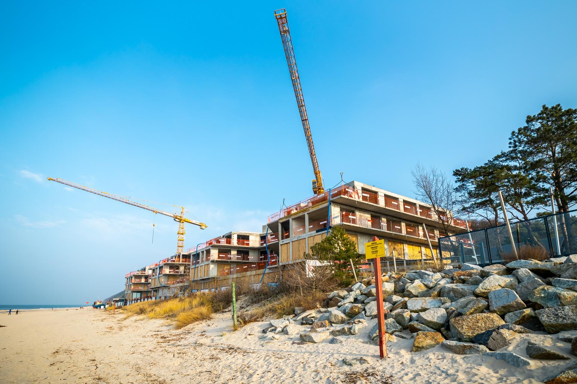 The Sea Resort w Międzyzdrojach podczas budowy