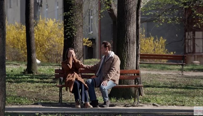 Pierwsza miłość odc. 4020. Krystian (Patryk Pniewski), Melka (Ewa Jakubowicz)