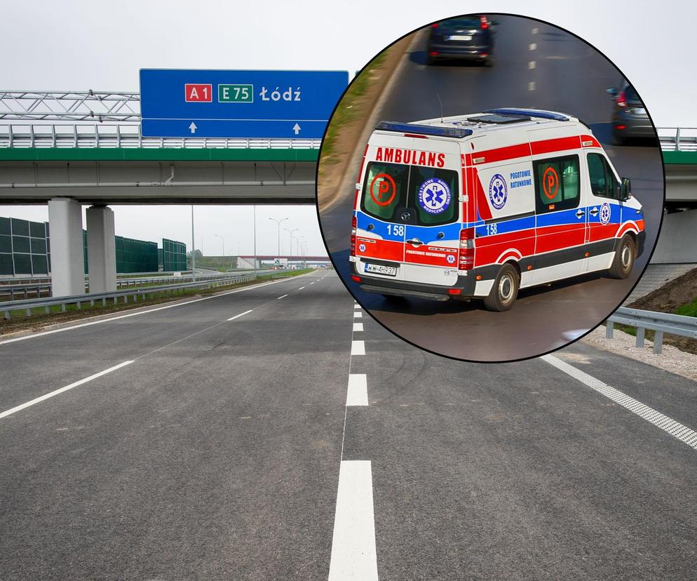 Łódzkie. Wypadek wojskowego busa na A1. Żołnierz wojsk specjalnych został poważnie ranny