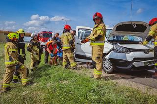 Lubelskie: Dwa zderzenia samochodów w tym samym miejscu. Kilka osób zostało rannych [GALERIA]