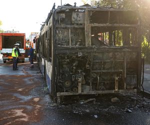 Pożar autobusu MPK w Krakowie