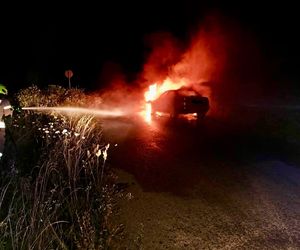 Zwęglone zwłoki w audi 