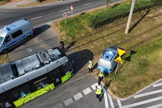 Wypadek radiowozu i tramwaju. Policjanci z Gorzowa w szpitalu