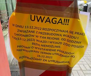 Utrudnienia w dojeździe na posesje przy Szosie Chełmińskiej. MZK odpowiada