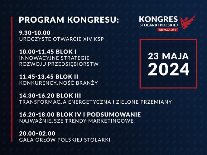 Program XIV Kongresu Stolarki Polskiej