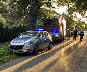 Potężny pożar w Trzcianach pod Legionowem. Całe poddasze w ogniu. Na miejsce przyjechało 9 zastępów straży pożarnej