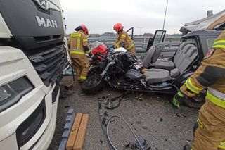 Wypadek na A2 pod Mińskiem Mazowieckim