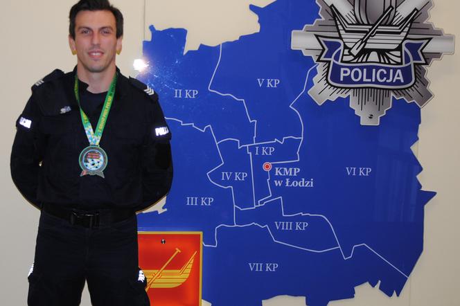 medal na koncie policjanta z Łodzi
