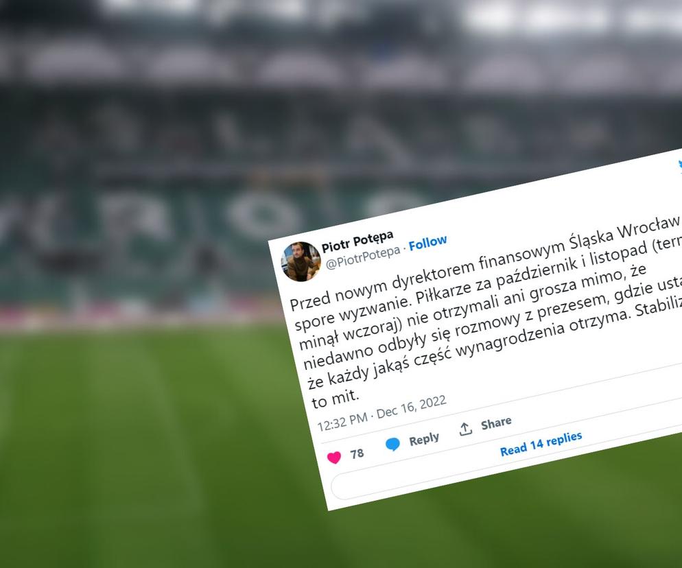 Śląsk Wrocław nie płaci zawodnikom. Klub przegrał też w sądzie z Michałem Chrapkiem