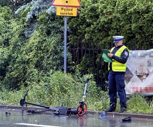 Pruszków. Przed szpitalem wpadł hulajnogą pod BMW. 21-latek w stanie krytycznym