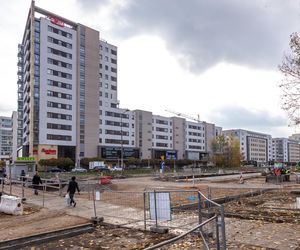 Budowa tramwaju na Stegny w Warszawie