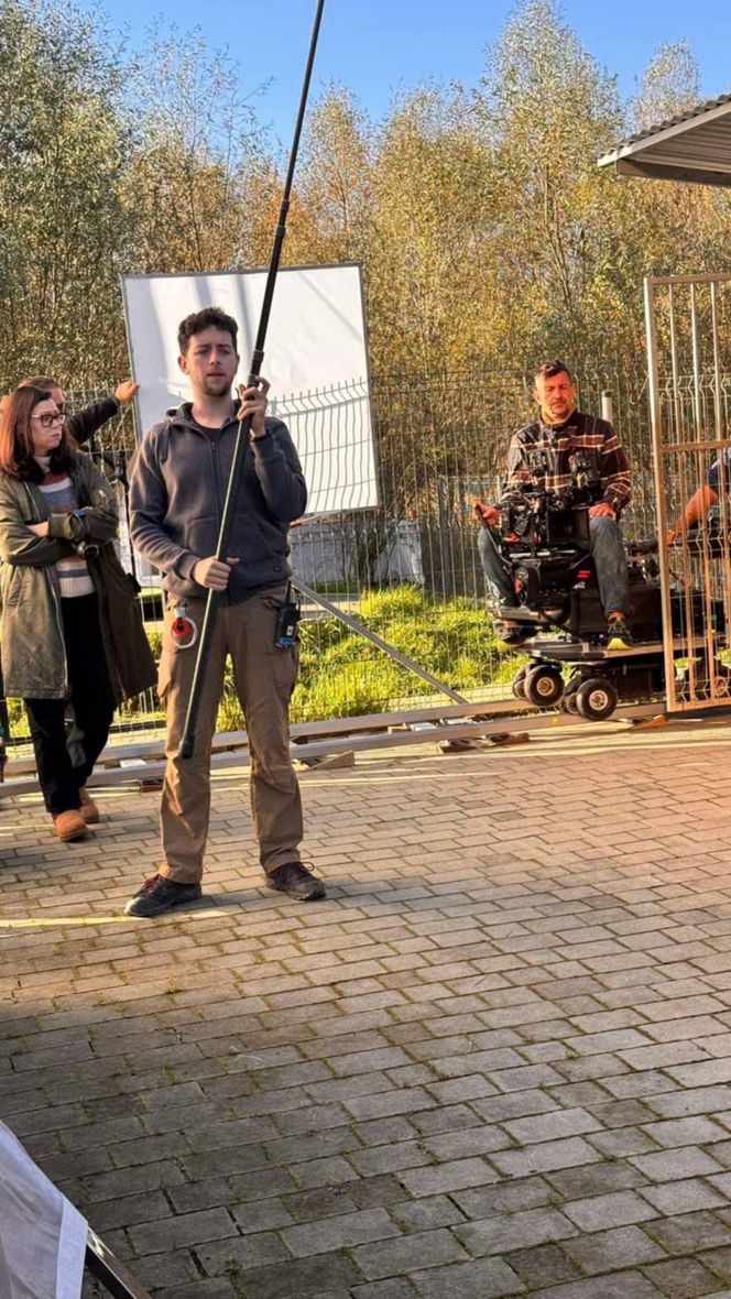 Ekipa filmowa w schronisku dla zwierząt w Nowym Sączu 
