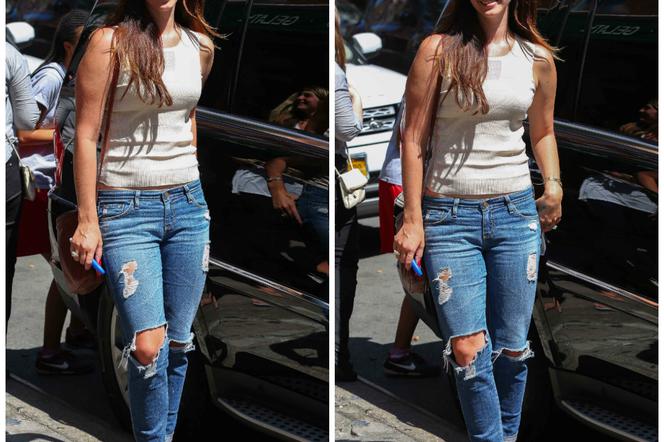 Lana Del Rey w podartych jeansach: Nóżki, jak u kaczuszki?? :D ZDJĘCIA