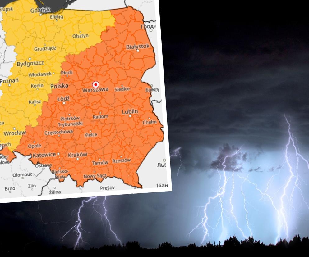 Alerty drugiego stopnia w Polsce. IMGW ostrzega przed kolejnymi burzami [MAPA]