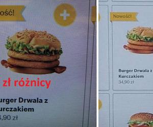 Cena burgera drwala w punkcie McDonald's vs. na lotnisku