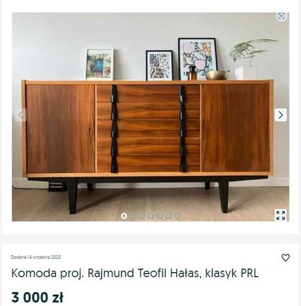 Komoda z kompletu stołowego Hałasa