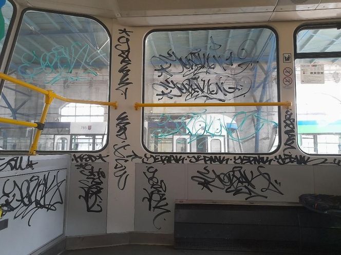 Oszpecili tramwaj bazgrołami. Wandale poniosą potrójną karę
