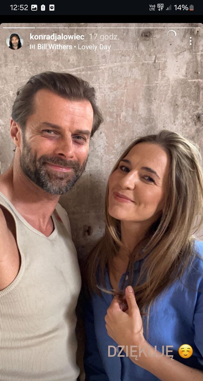 	Pierwsza miłość nowy sezon na planie. Marta (Honorata Witańska), Bruno/ Łukasz Mejer (Konrad Jałowiec)